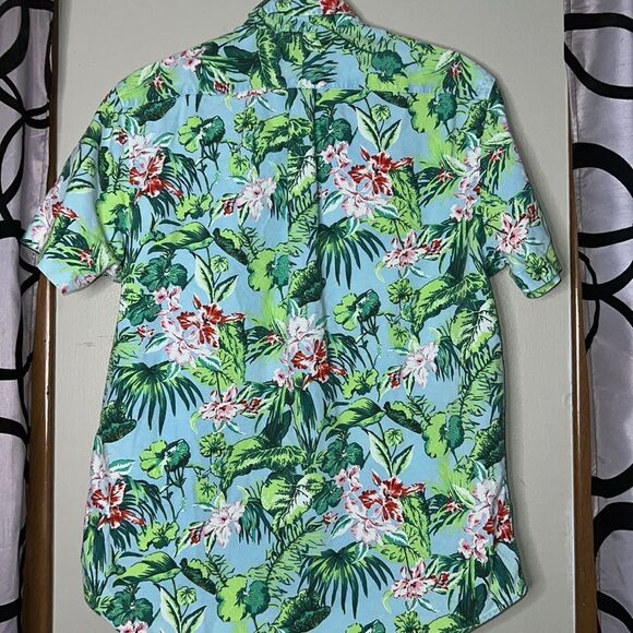 Mens Ralph Lauren Blue Label Tropical Button Down Shirt Size Medium - Picture 6 of 10